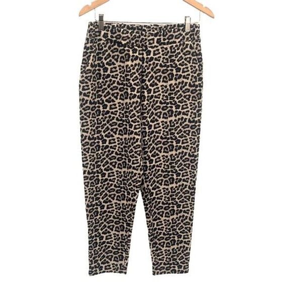 B.yu  Pull on Lounge Sweatpants Joggers Ankle Animal Print Size Medium Made In I - Picture 1 of 9